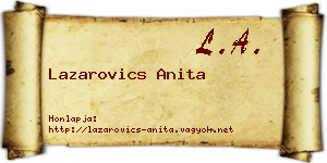 Lazarovics Anita névjegykártya